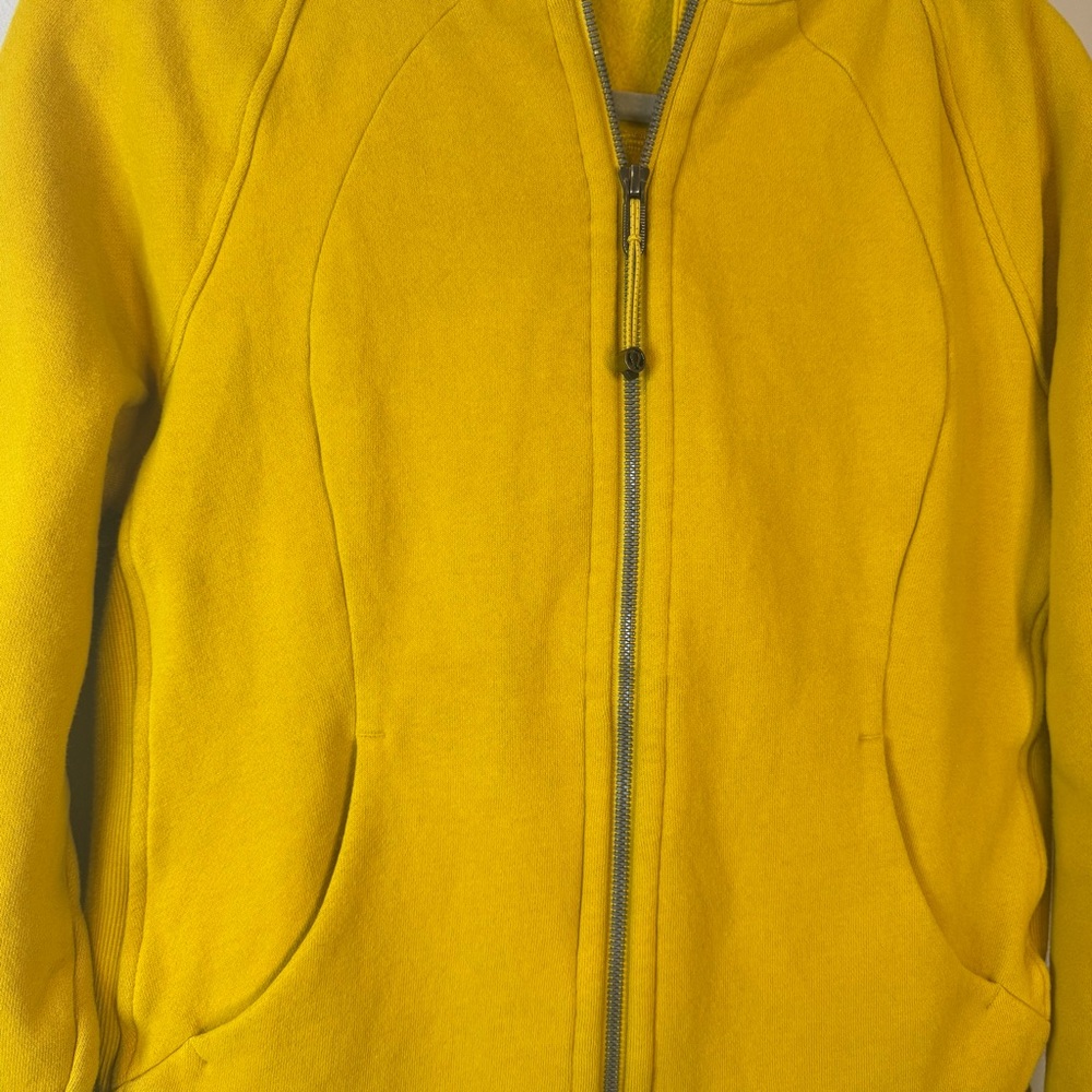 Lululemon Scuba Full Zip Yellow Size 10 - Picture 2 of 7